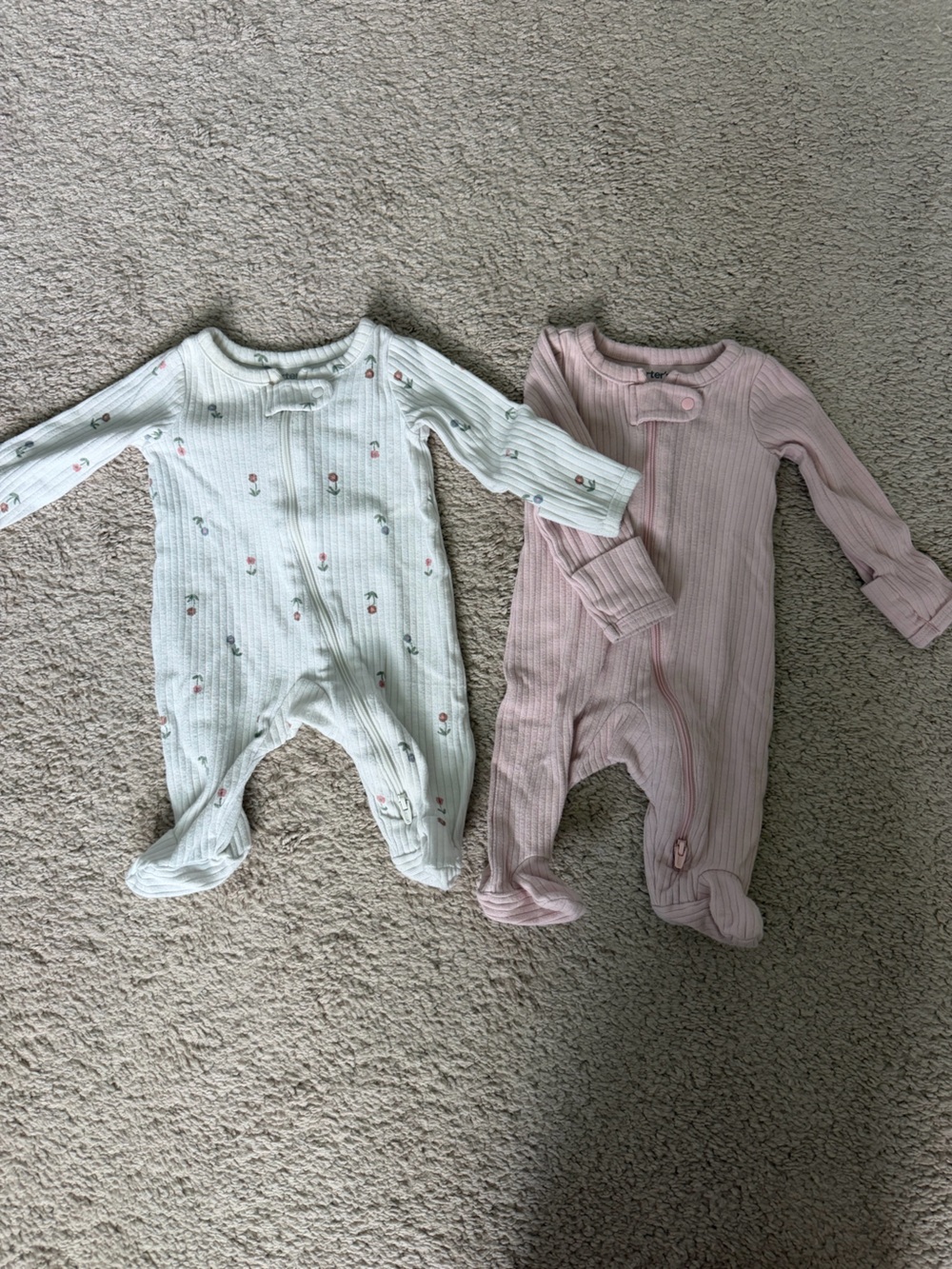Carter’s Just One You Zipper Footies set of 2